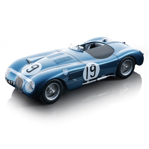 Tecnomodel Jaguar C-Type - 1st 1954 Goodwood BARC Sports Car Race - #19 J. Stewart 1:18